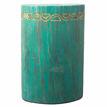 Tribal Stool / Table -  Albasia - Turquoise - Per case: 1 Piece